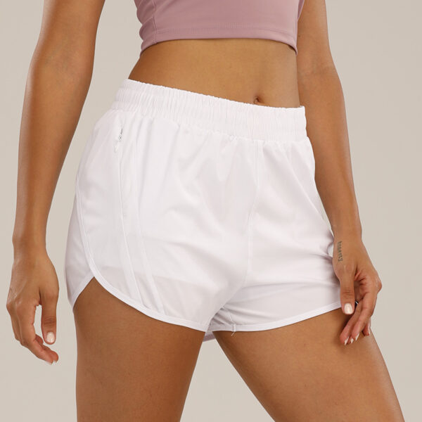 Summer Sports Shorts With Zipper Pockets Breathable Loose Anti-exposure Outdoor Running Fitness Pants For Womens Clothing - Image 6