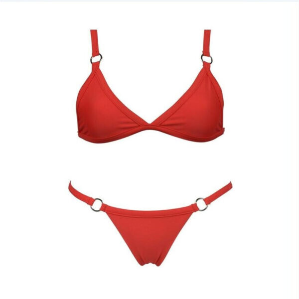 Sexy Solid Color Split Circle Swimsuit Women - Image 3