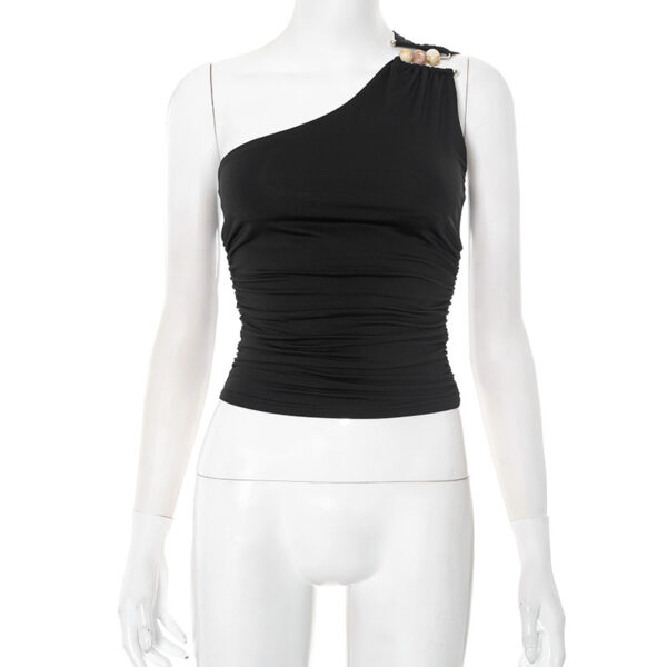 One-shoulder Knitted Vest - Image 4