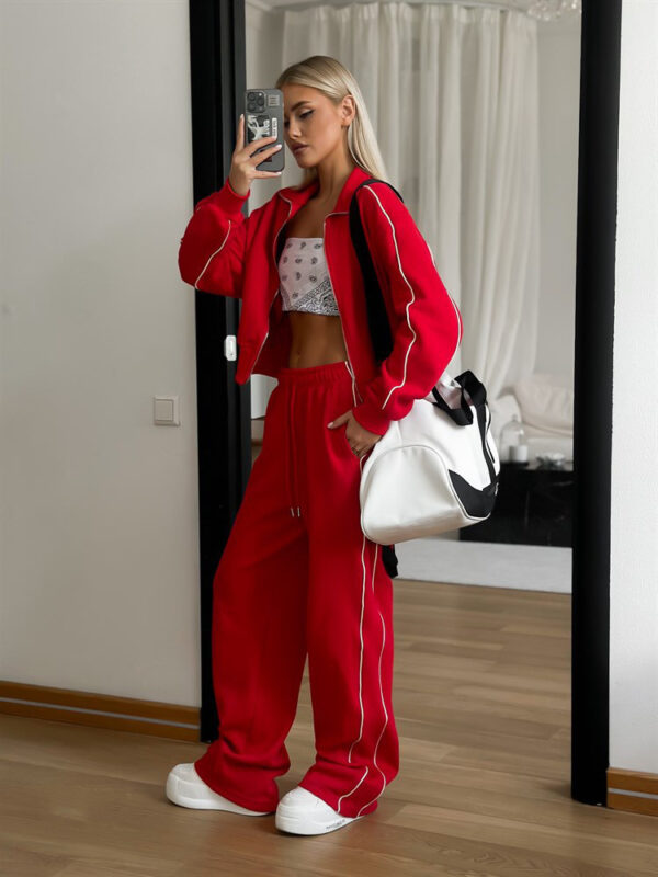 Sports Lace Trousers Two-piece Set - Image 4