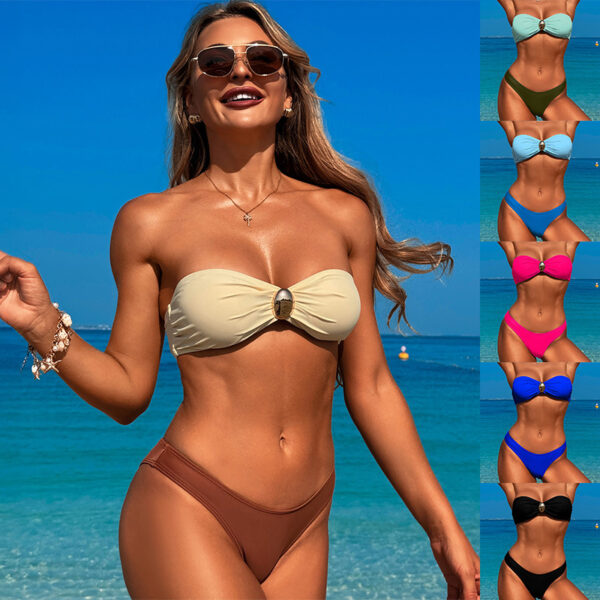 Bikini Three-piece Beach Pants Split Swimsuit For Women - Image 3
