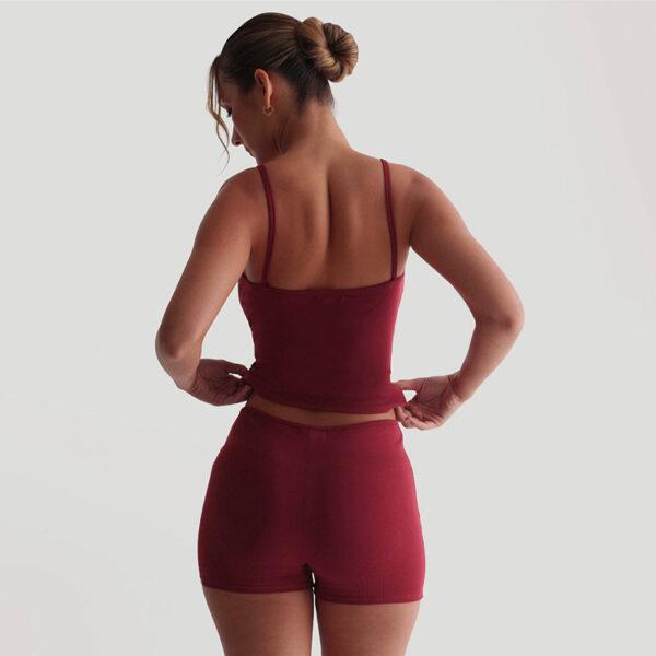 Sleeveless Backless Sexy Suspender Shorts Suit - Image 5