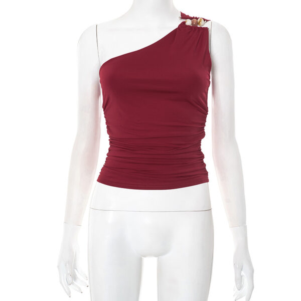 One-shoulder Knitted Vest - Image 3