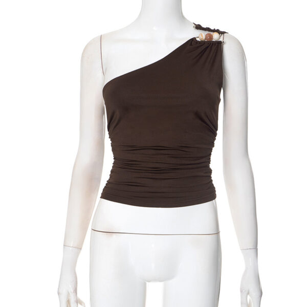 One-shoulder Knitted Vest - Image 8